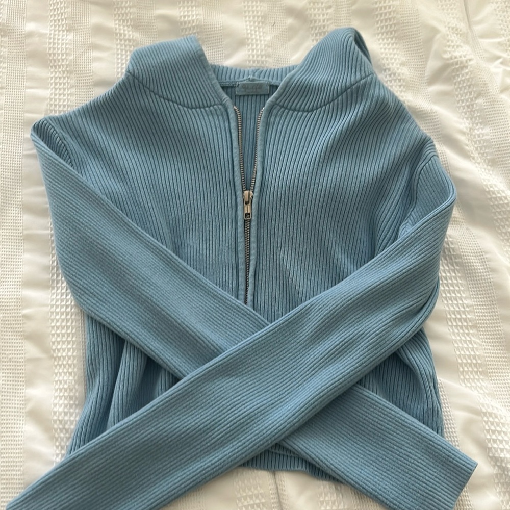 brandy zip up cropped